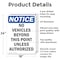 Signmission No Vehicles Beyond This Point OSHA Notice Sign, Aluminum, 18in W x 24in L, 2PK OS-2PACK-NS-A-1824-V-15028 - alternate 3